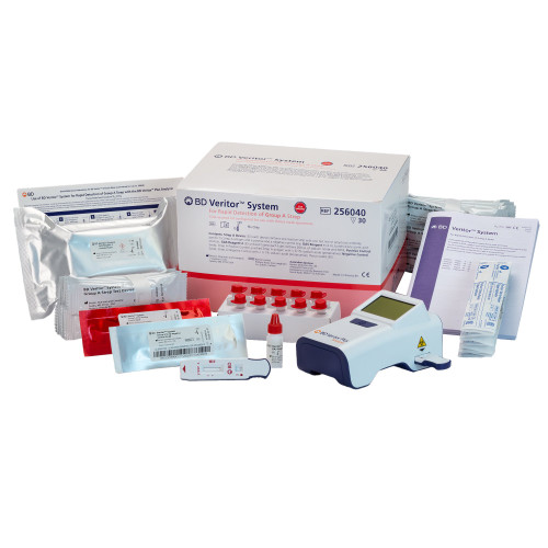 BD 256040 - Respiratory Test Kit BD Veritor™ System Strep A Test 30 Tests CLIA Waived BD 256040 - Respiratory Test Kit BD Veritor™ System Strep A Test 30 Tests CLIA Waived