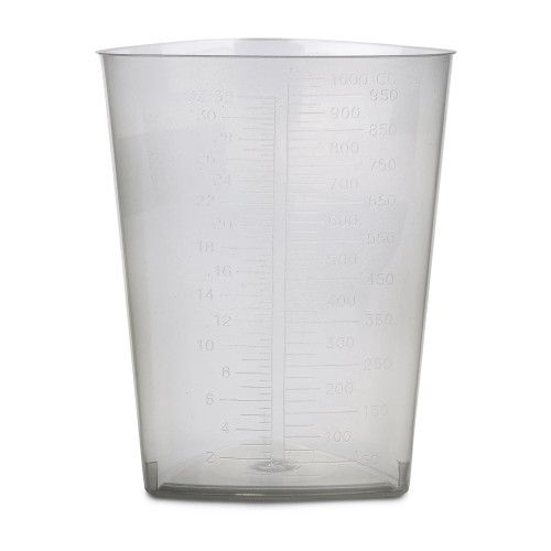 McKesson 16-9521 - Graduated Container McKesson Triangular Polypropylene 1,000 mL (32 oz.) McKesson 16-9521 - Graduated Container McKesson Triangular Polypropylene 1,000 mL (32 oz.)