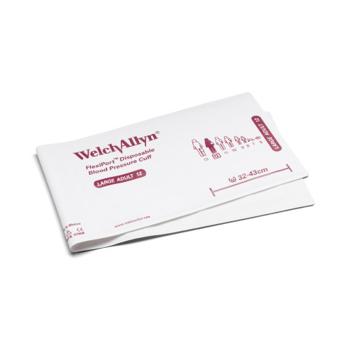 Welch Allyn SOFT-12 - Single Patient Use Blood Pressure Cuff FlexiPort® 32 to 43 cm Arm Cloth Fabric Cuff Large Adult Cuff