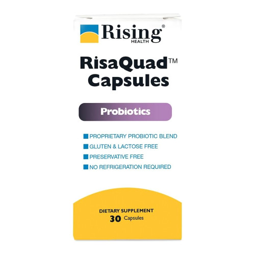 Rising Pharmaceuticals 64980014703 - Probiotic Dietary Supplement RisaQuad™ 30 per Bottle Capsule