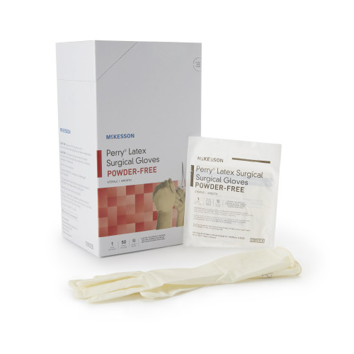 McKesson 20-1065N - Surgical Glove McKesson Perry® Size 6.5 Sterile Latex Standard Cuff Length Smooth Cream Chemo Tested McKesson 20-1065N - Surgical Glove McKesson Perry® Size 6.5 Sterile Latex Standard Cuff Length Smooth Cream Chemo Tested