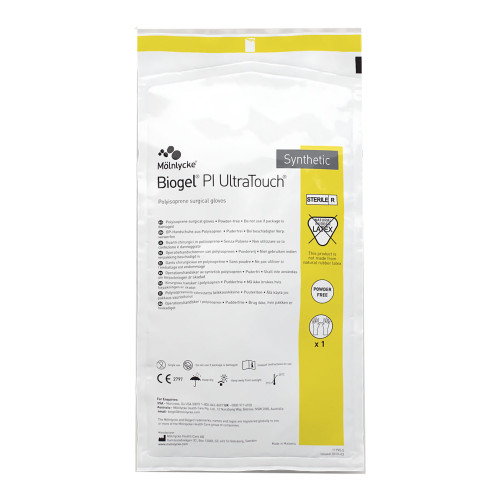 Molnlycke 41180 - Surgical Glove Biogel® PI UltraTouch™ Size 8 Sterile Polyisoprene Standard Cuff Length Micro-Textured Opaque Beige Chemo Tested