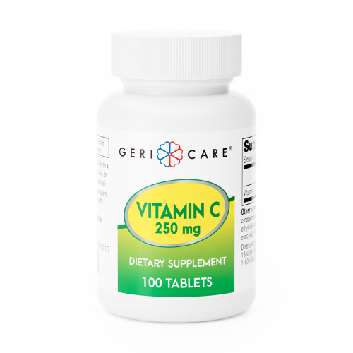 Geri-Care 831-01-GCP - Vitamin C Supplement Geri-Care® Ascorbic Acid 250 mg Strength Tablet 100 per Bottle Geri-Care 831-01-GCP - Vitamin C Supplement Geri-Care® Ascorbic Acid 250 mg Strength Tablet 100 per Bottle