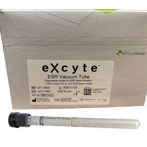 Elitech Group Inc EP-10605 - Excyte® Vacuum Tube Venous Blood Collection Tube Sodium Citrate Additive 1.36 mL Conventional Closure Plastic Tube