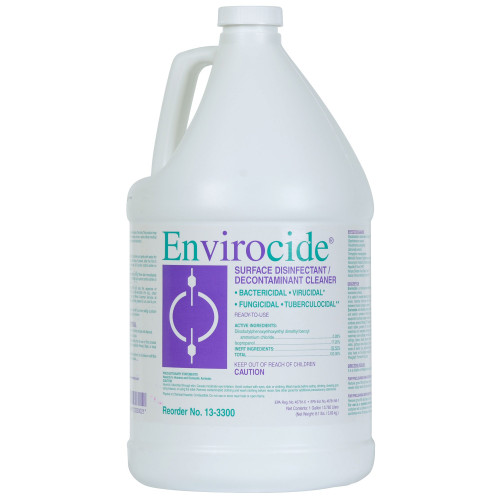 Metrex 13-3300 - Surface Disinfectant Cleaner Envirocide® Broad Spectrum Manual Pour Liquid 1 gal. Jug Alcohol Scent NonSterile
