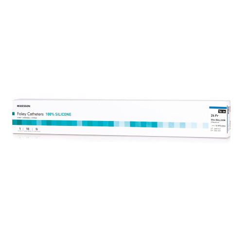 McKesson 16-SFOL3024 - Foley Catheter McKesson 2-Way Standard Tip 30 cc Balloon 24 Fr. Silicone McKesson 16-SFOL3024 - Foley Catheter McKesson 2-Way Standard Tip 30 cc Balloon 24 Fr. Silicone