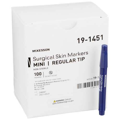 McKesson 19-1451 - Skin Marker McKesson Prep-Resistant Gentian Violet Ink NonSterile Mini Regular Tip McKesson 19-1451 - Skin Marker McKesson Prep-Resistant Gentian Violet Ink NonSterile Mini Regular Tip
