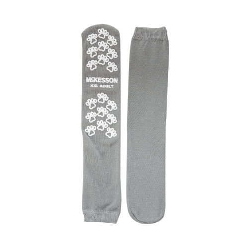 McKesson 40-3800 - Slipper Socks McKesson Terries™ Unisex Adult 2X-Large Single Tread Single Patient Use Gray McKesson 40-3800 - Slipper Socks McKesson Terries™ Unisex Adult 2X-Large Single Tread Single Patient Use Gray