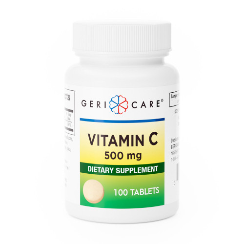 Geri-Care 841-01-GCP - Vitamin C Supplement Geri-Care® Ascorbic Acid 500 mg Strength Tablet 100 per Bottle Geri-Care 841-01-GCP - Vitamin C Supplement Geri-Care® Ascorbic Acid 500 mg Strength Tablet 100 per Bottle
