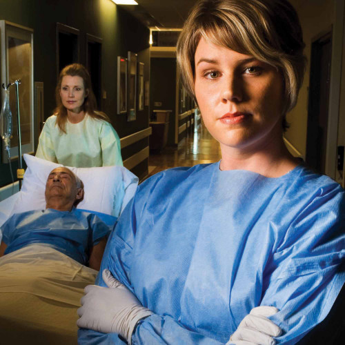 O&M Halyard Inc 54100 - Protective Procedure Gown Halyard Tri-Layer Large Yellow NonSterile AAMI Level 1 Disposable O&M Halyard Inc 54100 - Protective Procedure Gown Halyard Tri-Layer Large Yellow NonSterile AAMI Level 1 Disposable