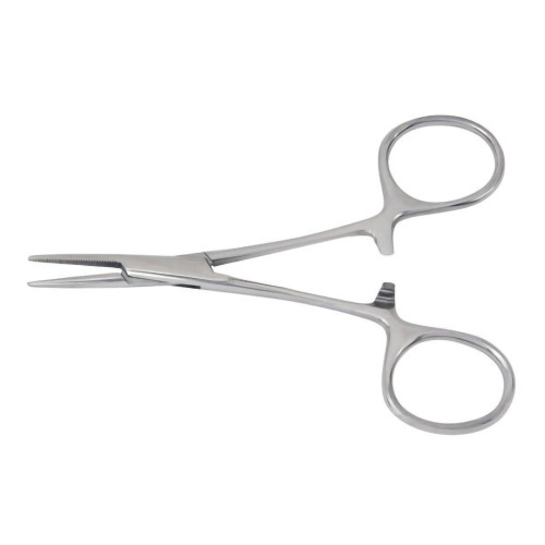 McKesson 43-2-409 - Mosquito Forceps McKesson Hartmann 3-1/2 Inch Length Floor / Office Grade Pakistani Stainless Steel NonSterile Locking Finger Ring Handle Straight Serrated Tips