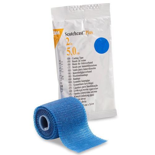 Solventum Corporation 82002B - Cast Tape 3M™ Scotchcast™ Plus 2 Inch X 12 Foot Fiberglass / Resin Blue