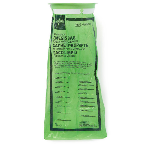 Medline NON80329 - Emesis Bag Clean Sack™ 36 oz. Green