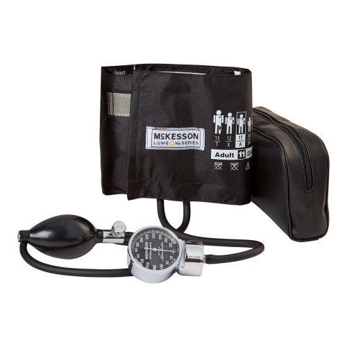 McKesson 01-700-11ABKGM - Aneroid Sphygmomanometer Unit McKesson LUMEON™ Adult Cuff Nylon Cuff 23 - 40 cm Pocket Aneroid McKesson 01-700-11ABKGM - Aneroid Sphygmomanometer Unit McKesson LUMEON™ Adult Cuff Nylon Cuff 23 - 40 cm Pocket Aneroid
