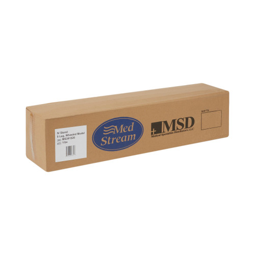 McKesson MS391520 - Disposable IV Stand Floor Stand 2 Hooks 5 Legs with Casters McKesson MS391520 - Disposable IV Stand Floor Stand 2 Hooks 5 Legs with Casters