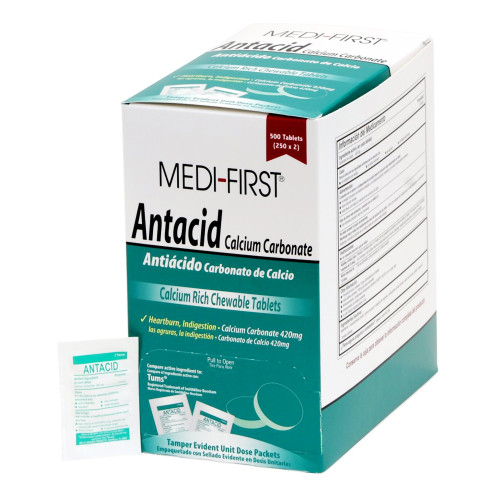 Medique Products 80213 - Antacid Medi-First® 420 mg Strength Tablet 500 per Box Medique Products 80213 - Antacid Medi-First® 420 mg Strength Tablet 500 per Box