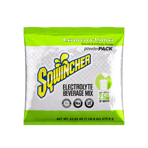 Kent Elastomer Products 159016043 - Oral Electrolyte Solution Sqwincher® Powder Pack® Lemon-Lime Flavor 23.83 oz. Electrolyte