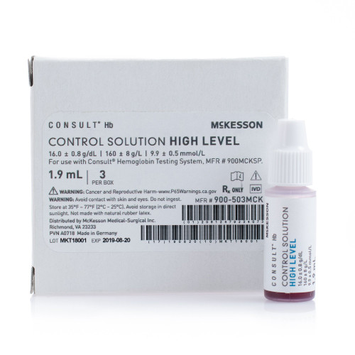 McKesson 900-503MCK - Control Consult™ Hb Hemoglobin High Level 3 X 1.9 mL McKesson 900-503MCK - Control Consult™ Hb Hemoglobin High Level 3 X 1.9 mL