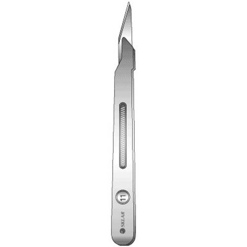 Sklar 06-3111 - Scalpel Sklar® No. 11 Stainless Steel / Plastic Classic Grip Handle Sterile Disposable Sklar 06-3111 - Scalpel Sklar® No. 11 Stainless Steel / Plastic Classic Grip Handle Sterile Disposable