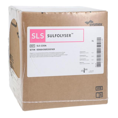 Sysmex America SLS-220A - Hematology Reagent Sulfolyser™ Hemoglobin (Hb) For Sysmex Automated Hematology Analyzers Sysmex America SLS-220A - Hematology Reagent Sulfolyser™ Hemoglobin (Hb) For Sysmex Automated Hematology Analyzers