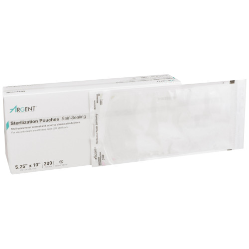 McKesson 73-SSP382 - Sterilization Pouch McKesson Argent™ Sure-Check® Ethylene Oxide (EO) Gas / Steam 5-1/4 X 10 Inch Transparent / Blue Self Seal Paper / Film McKesson 73-SSP382 - Sterilization Pouch McKesson Argent™ Sure-Check® Ethylene Oxide (EO) Gas / Steam 5-1/4 X 10 Inch Transparent / Blue Self Seal Paper / Film