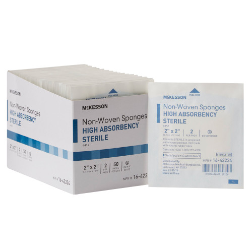 McKesson 16-42224 - Nonwoven Sponge McKesson 2 X 2 Inch 4-Ply Sterile 2 per Pack McKesson 16-42224 - Nonwoven Sponge McKesson 2 X 2 Inch 4-Ply Sterile 2 per Pack