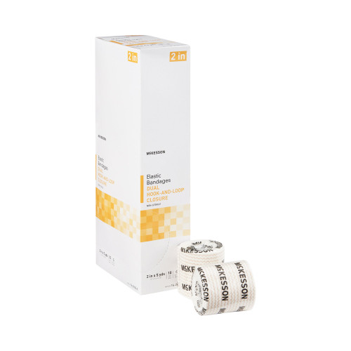 McKesson 16-2033-2 - Elastic Bandage McKesson 2 Inch X 5 Yard Double Hook and Loop Closure Tan NonSterile Standard Compression McKesson 16-2033-2 - Elastic Bandage McKesson 2 Inch X 5 Yard Double Hook and Loop Closure Tan NonSterile Standard Compression