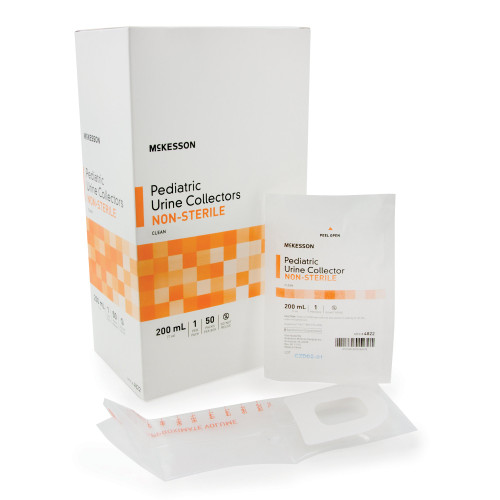 McKesson 4822 - Pediatric Urine Collection Bag McKesson 200 mL (7 oz.) Adhesive Closure Unprinted NonSterile McKesson 4822 - Pediatric Urine Collection Bag McKesson 200 mL (7 oz.) Adhesive Closure Unprinted NonSterile