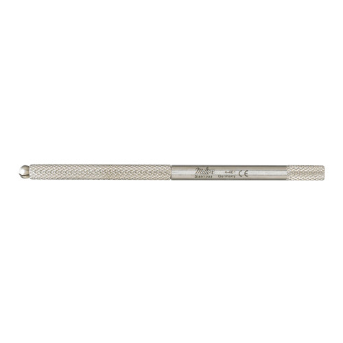 McKesson 43-1-401 - Scalpel Handle McKesson Argent™ Self Locking / Miniature / Round Knurled German Stainless Steel Size 3K McKesson 43-1-401 - Scalpel Handle McKesson Argent™ Self Locking / Miniature / Round Knurled German Stainless Steel Size 3K