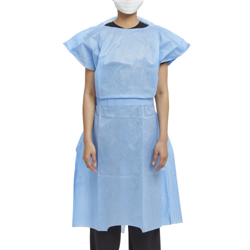 O&M Halyard Inc 69766 - Patient Exam Gown Halyard One Size Fits Most Blue Disposable O&M Halyard Inc 69766 - Patient Exam Gown Halyard One Size Fits Most Blue Disposable