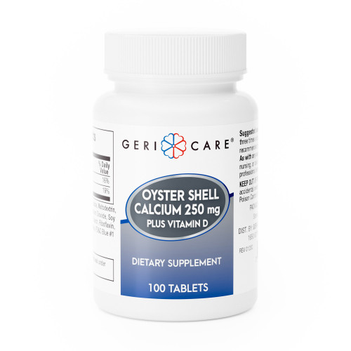 Geri-Care 731-01-GCP - Joint Health Supplement Geri-Care® Oyster Shell 250 mg Strength Tablet 100 per Bottle Geri-Care 731-01-GCP - Joint Health Supplement Geri-Care® Oyster Shell 250 mg Strength Tablet 100 per Bottle