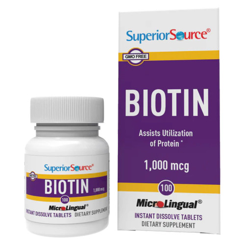 Continental Vitamin Company 07663590090 - Biotin Supplement Up&Up Vitamin B7 1,000 mcg Strength Tablet 100 per Bottle