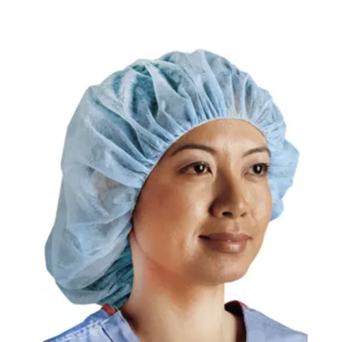 Cardinal Health B24HD - Bouffant Cap One Size Fits Most Blue Elastic Closure