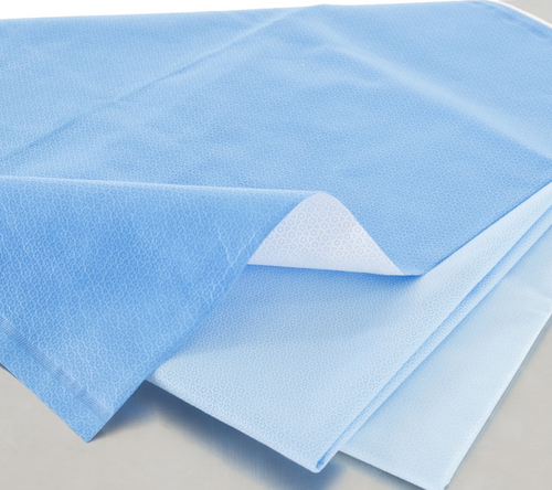 O&M Halyard Inc 34170 - QUICK CHECK* H100 Sterilization Wrap White / Blue 15 X 15 Inch Dual Layer SMS Polypropylene Steam / EO Gas / Hydrogen Peroxide O&M Halyard Inc 34170 - QUICK CHECK* H100 Sterilization Wrap White / Blue 15 X 15 Inch Dual Layer SMS Polypropylene Steam / EO Gas / Hydrogen Peroxide