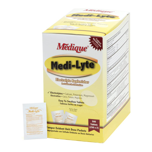 Medique Products 03013 - Mineral Supplement Medi-Lyte® Calcium / Potassium / Magnesium 10.8 mg - 40 mg - 12 mg Strength Tablet 500 per Box Medique Products 03013 - Mineral Supplement Medi-Lyte® Calcium / Potassium / Magnesium 10.8 mg - 40 mg - 12 mg Strength Tablet 500 per Box