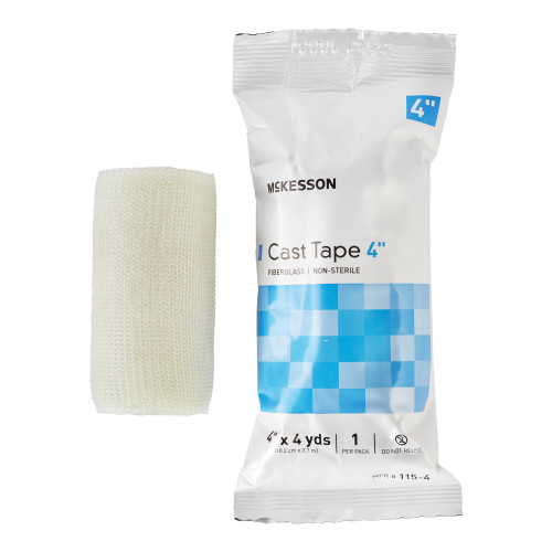 McKesson 115-4 - Cast Tape McKesson 4 Inch X 12 Foot Fiberglass White McKesson 115-4 - Cast Tape McKesson 4 Inch X 12 Foot Fiberglass White