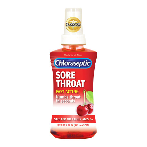 Procter & Gamble 37811201103 - Sore Throat Relief Chloraseptic® 1.4% Strength Oral Spray 6 oz. Procter & Gamble 37811201103 - Sore Throat Relief Chloraseptic® 1.4% Strength Oral Spray 6 oz.
