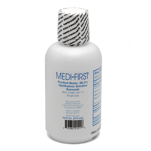 Medique Products 21511 - Eyewash Solution Medi-First® Buffered Isotonic Solution 16 oz. Squeeze Bottle Medique Products 21511 - Eyewash Solution Medi-First® Buffered Isotonic Solution 16 oz. Squeeze Bottle