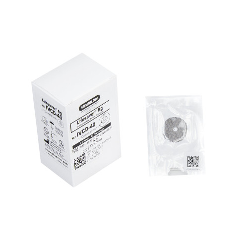 Argentum Medical LLC IVCD-40 - Antimicrobial Protective Disc Silverlon® Lifesaver AG™ Silver 1 Inch Disc / 4 mm Hole Diameter Sterile