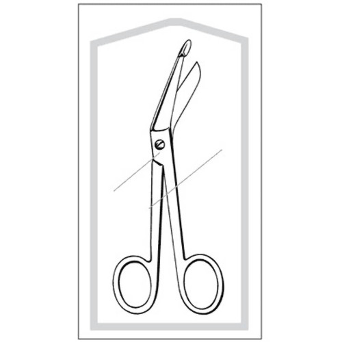 Sklar 96-2502 - Bandage Scissors Econo Sterile™ Lister 5 Inch Length Floor / Office Grade Pakistani Stainless Steel Sterile Finger Ring Handle Angled Blunt Tip / Blunt Tip Sklar 96-2502 - Bandage Scissors Econo Sterile™ Lister 5 Inch Length Floor / Office Grade Pakistani Stainless Steel Sterile Finger Ring Handle Angled Blunt Tip / Blunt Tip