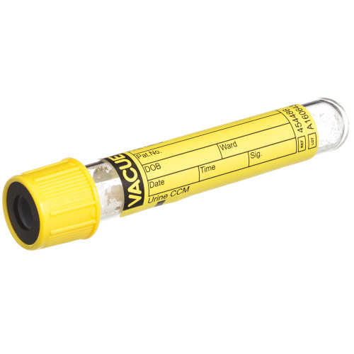 Greiner Bio-One 454486 - VACUETTE® Urinalysis Tube CCM (Count and Culture Mannitol) Additive 4 mL Pull Cap Polyethylene Terephthalate (PET) Tube