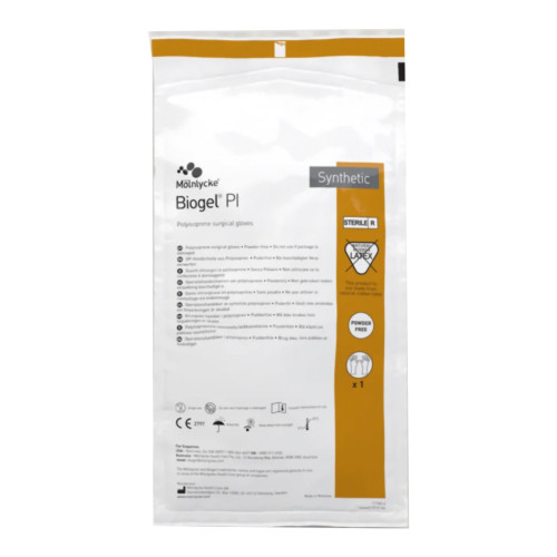 Molnlycke 40875 - Surgical Glove Biogel® PI Size 7.5 Sterile Polyisoprene Standard Cuff Length Micro-Textured Ivory Chemo Tested