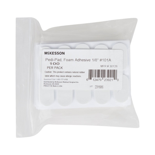 McKesson 30126 - Protective Pad McKesson Pedi-Pad Size 101-A Adhesive Foot McKesson 30126 - Protective Pad McKesson Pedi-Pad Size 101-A Adhesive Foot