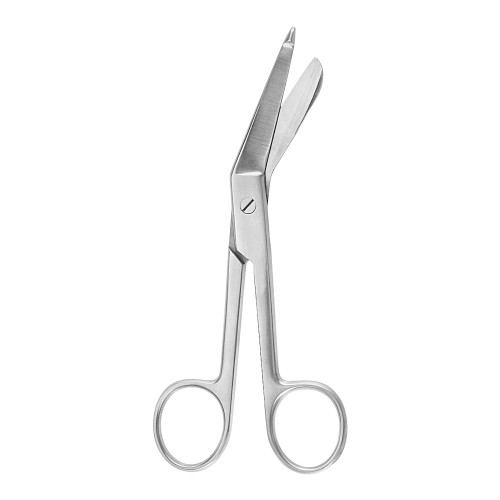 McKesson 43-1-226 - Bandage Scissors McKesson Argent™ Lister 4-1/2 Inch Length OR / Surgical Grade Stainless Steel NonSterile Finger Ring Handle Angled Blunt Tip / Blunt Tip McKesson 43-1-226 - Bandage Scissors McKesson Argent™ Lister 4-1/2 Inch Length OR / Surgical Grade Stainless Steel NonSterile Finger Ring Handle Angled Blunt Tip / Blunt Tip