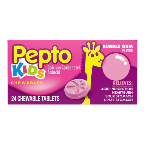 Procter & Gamble 37000049024 - Antacid Children's Pepto® 400 mg Strength Chewable Tablet 24 per Box Procter & Gamble 37000049024 - Antacid Children's Pepto® 400 mg Strength Chewable Tablet 24 per Box