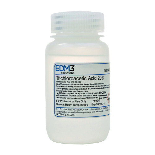 EDM 3 LLC 400555 - Histology Reagent Trichloroacetic Acid ACS Grade 20% 4 oz. EDM 3 LLC 400555 - Histology Reagent Trichloroacetic Acid ACS Grade 20% 4 oz.