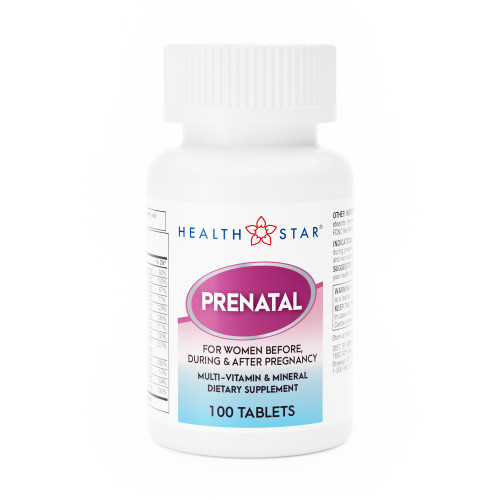 Geri-Care 575-01-HST - Prenatal Vitamin Supplement HEALTHSTAR® Tablet 100 per Bottle Geri-Care 575-01-HST - Prenatal Vitamin Supplement HEALTHSTAR® Tablet 100 per Bottle
