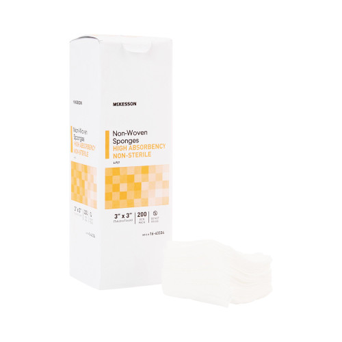 McKesson 16-40334 - Nonwoven Sponge McKesson 3 X 3 Inch 4-Ply NonSterile 200 per Pack McKesson 16-40334 - Nonwoven Sponge McKesson 3 X 3 Inch 4-Ply NonSterile 200 per Pack