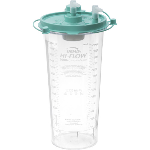 Bemis Healthcare 3002 055 - Rigid Suction Canister Hi-Flow™ 3000 mL Sealing Lid Bemis Healthcare 3002 055 - Rigid Suction Canister Hi-Flow™ 3000 mL Sealing Lid