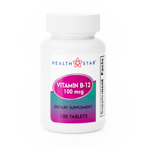 Geri-Care 856-01-HST - Vitamin Supplement Geri-Care® Vitamin B12 100 mcg Strength Tablet 100 per Bottle Geri-Care 856-01-HST - Vitamin Supplement Geri-Care® Vitamin B12 100 mcg Strength Tablet 100 per Bottle